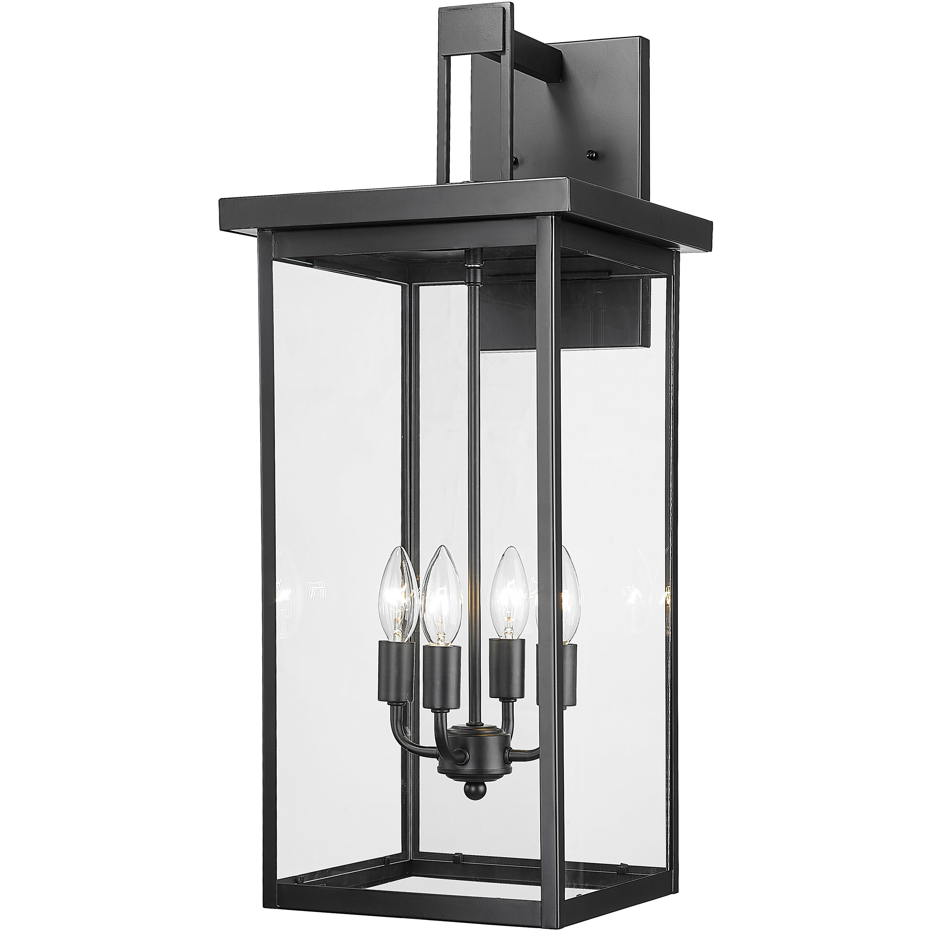 Barkeley 4 Light 27 inch Powder Coated Black Outdoor Wall Sconce
